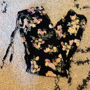 Drawstring Floral Bottoms